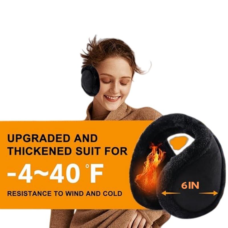 Warm earmuffs, unisex soft earmuffs, cold-resistant fleece cover, adjustable, suitable for outdoor hiking activities