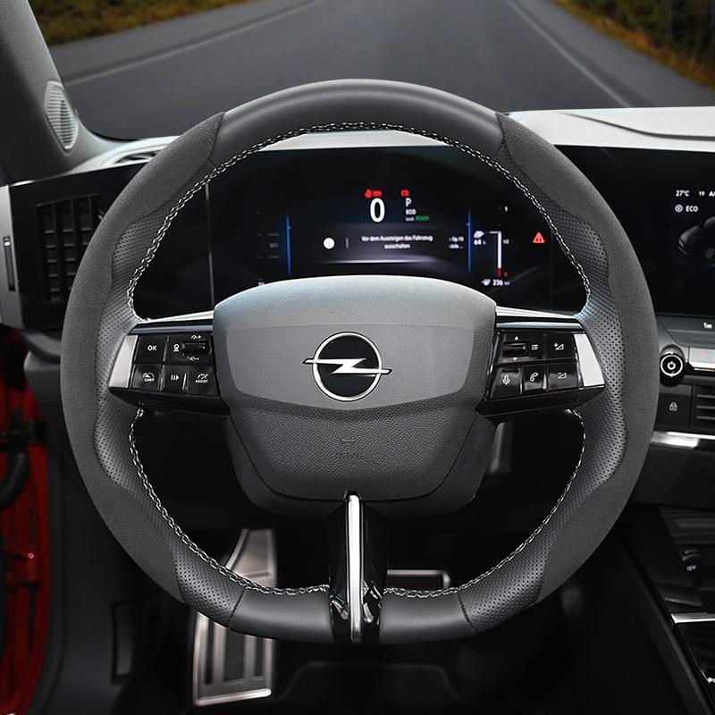 

Suitable for Opel Anti-Slip Buckle Segmented Suede Steering Wheel Cover Suitable for Astra H Gtc J Insignia Corsa D E Mokka Vectra C K