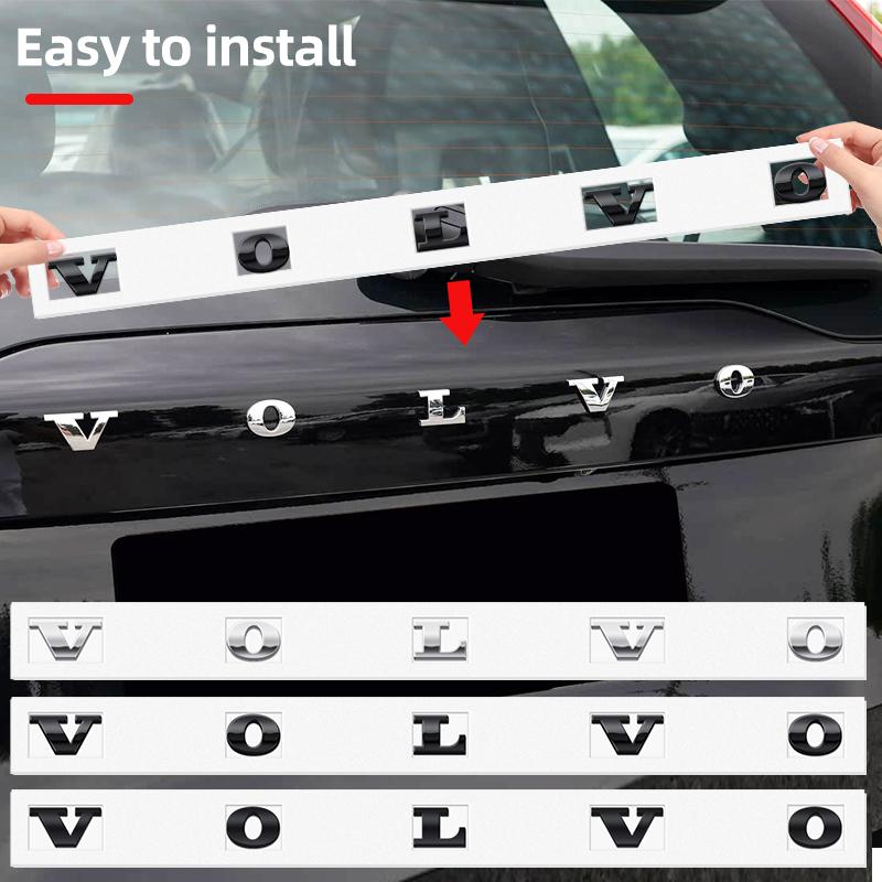 Car Bumper Trunk Sticker Car Rear Tail Trunk Fender Sticker Letter Logo For Volvo V40 V60 XC40 XC60 XC90 C30 S60L S80L Accessory