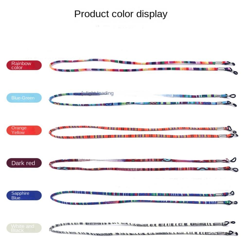 Polyesterová šňůrka na brýle Barevné popruhy na sluneční brýle Odolné držáky na brýle Sportovní