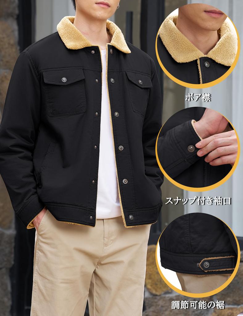 KEFITEVD Jaqueta Masculina de Inverno Frio Plus Tamanho L para Motocicleta, Forrada com Fleece, Preta, Clima, Tamanho, Jaqueta, Inverno, Exterior, À Prova de Vento, Preta,