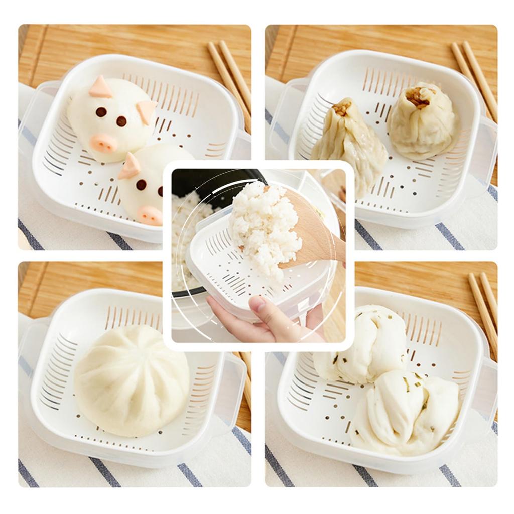 Sanitation Law Compliant X Sealed Frozen Rice Container Set of Rice Freezer 3 Reinforced BPA Frozen Rice Rice Freezer Storage Lunch Box Size [Food