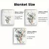 Cute Koala Bear Tree Eucalyptus Leaves Blanket Baby Animals Australian Wildlife Soft Flannel Blanket Nursery Decor Kids Bedroom