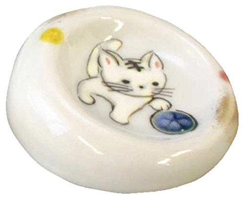 Kyo-yaki Kiyomizu-yaki Hozan Chopstick Rests, Set of 5, "Playing with a Ball" hhn438