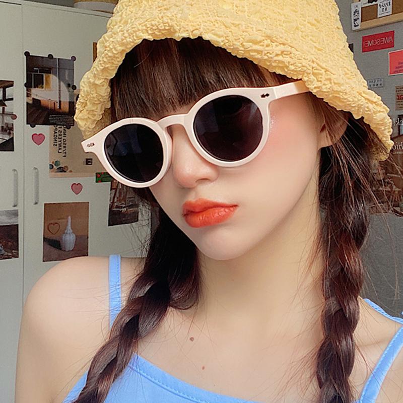 Fashion Round Sunglasses Unisex Vintage Small Frame Shades Glasses Men Women Outdoor UV protection Rice Nail Green Eyeglasses