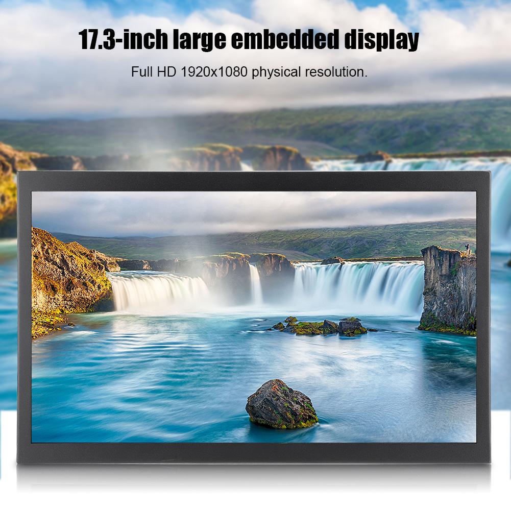 17.3 Inch Full HD Embedded Industrial Metal Monitor Normal Non Touch Version