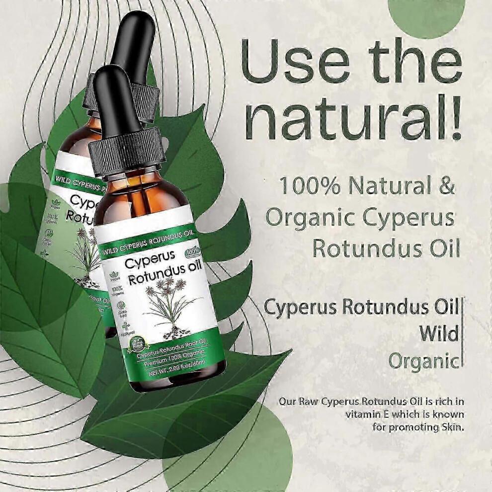 Ätherisches Öl Cyperus Rotundus Öl - Natürliches Nussgrasöl zur Reduzierung des Körperhaarwuchses, Glättung der Haut und Haarentfernung, Feuchtigkeitsspendend, Beruhigend Fo