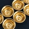 1PC 7cm Pure Copper Drinking Bowl Brass Small Auspicious Tibetan Holy Creative Water Cup Tea Golden Home's Gift Decorative Buddhist