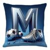 1-Piece Soccer Theme Pillow Cover, Durable & Machine Washable, Living Room Sofa Cushion Cover