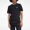 Reebok Side Logo Print Crew Neck Casual Short Sleeve T-Shirt Unisex Tops Black FK2516