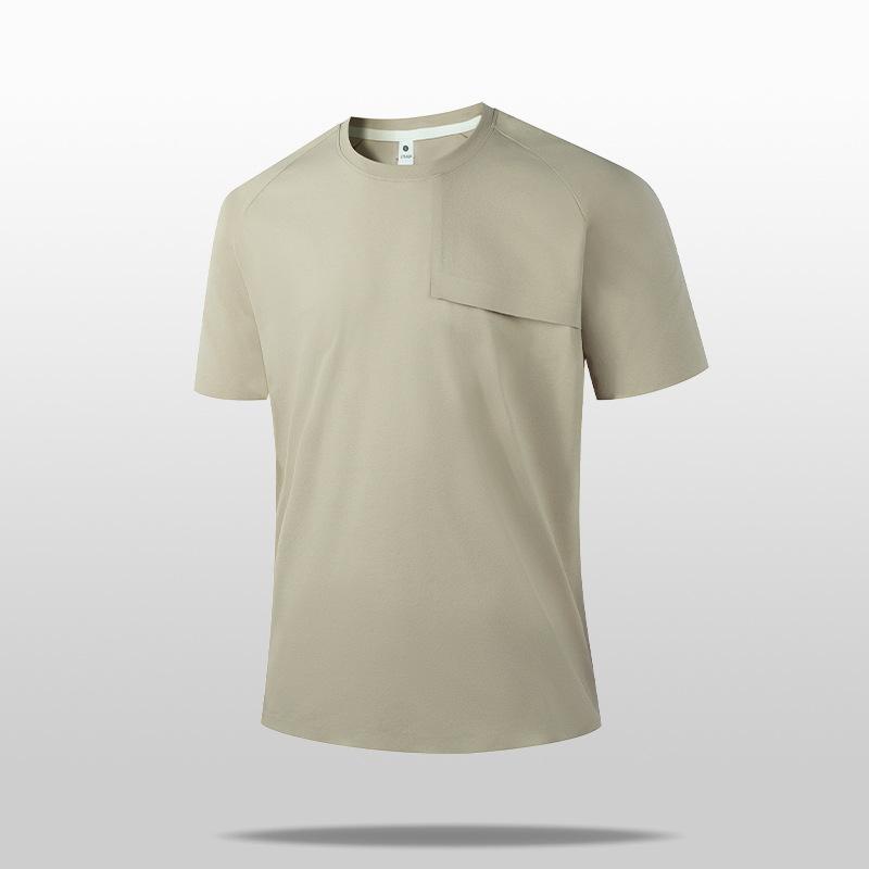 

Thin Short-sleeved T-shirt With Loose Pockets, Large Size Top For Men, Cool Quick-drying Clothes, Quick-drying T-shirt For Men XL