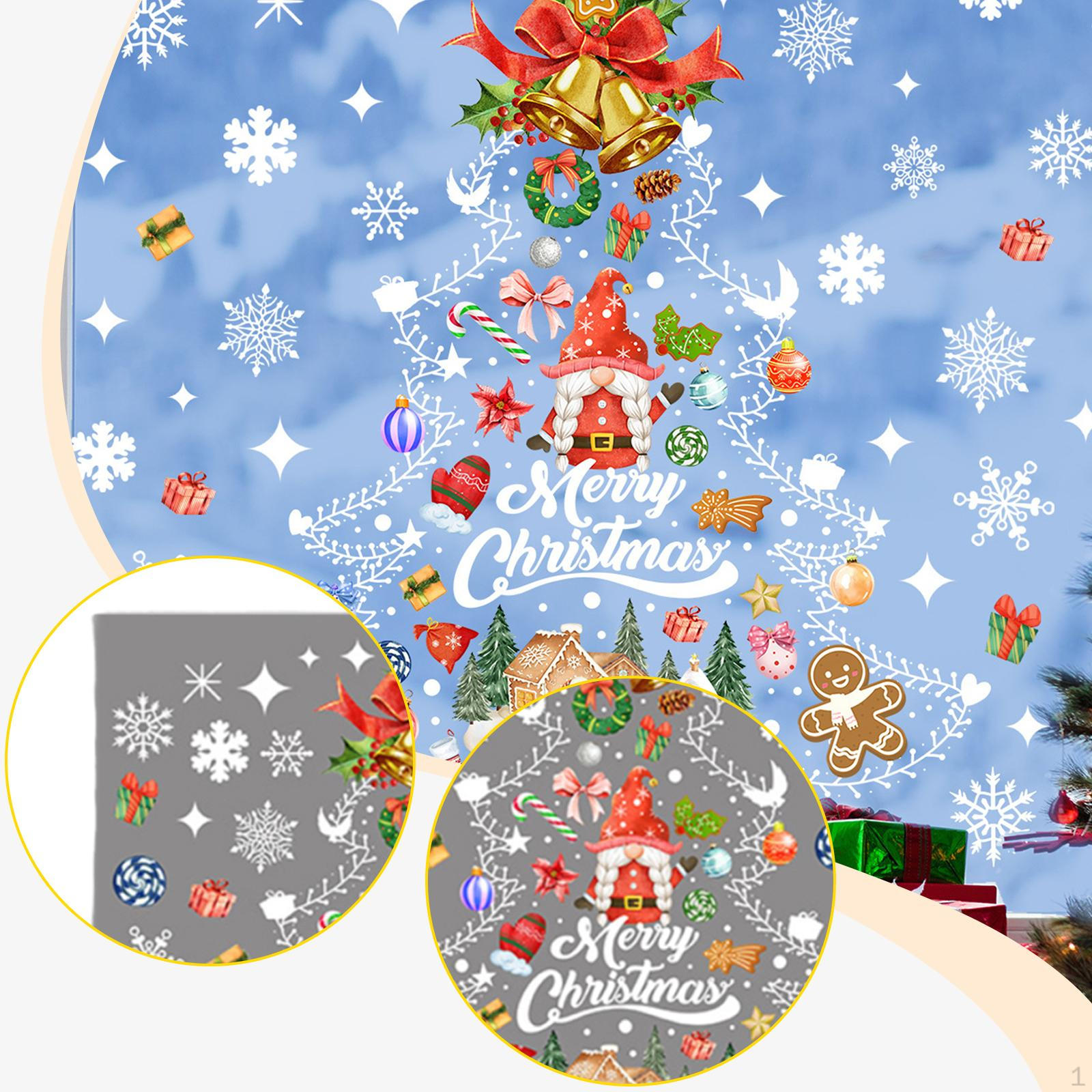 

Наклейка на окно «Рождественская елка», Декаль «Сделай сам», Легкая установка, Двусторонняя декорация