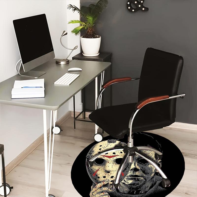 

1pc Horror Icons Mashup Round carpet, Made of Polyester,Perfect for Decorating Office Chairs, Living Rooms,fplt223 80cm by 80cm