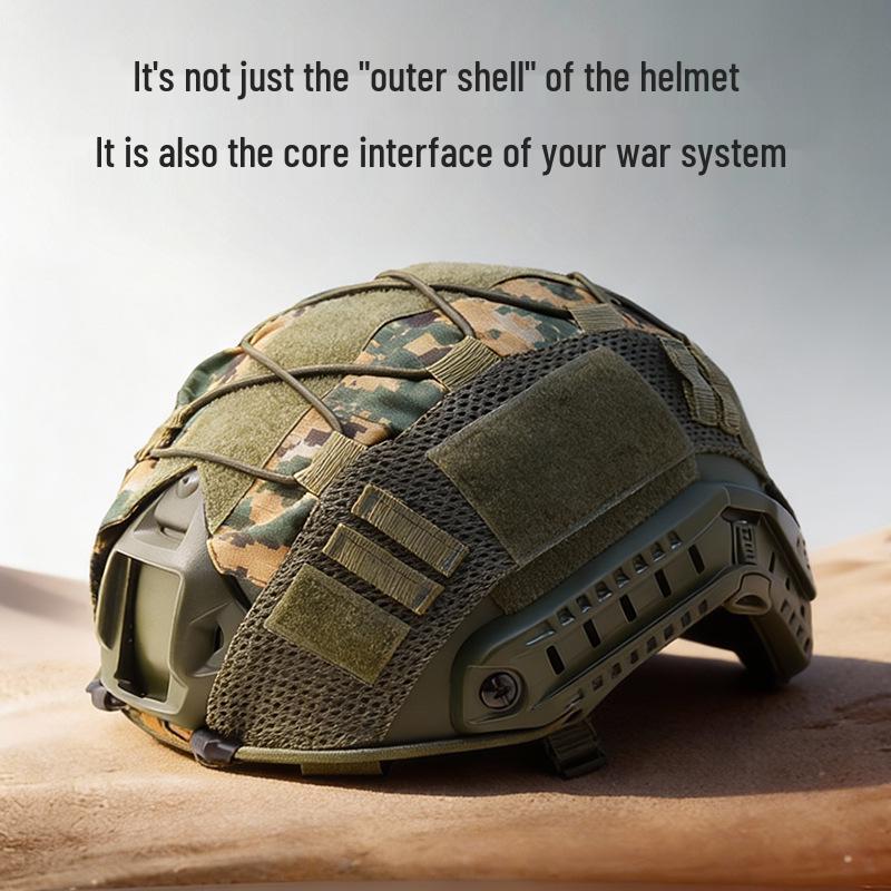 FAST Taktischer Helm Tarnabdeckung MK2: Schnellverschluss, Elastisches Seil, Mehrfarbig Anpassbar