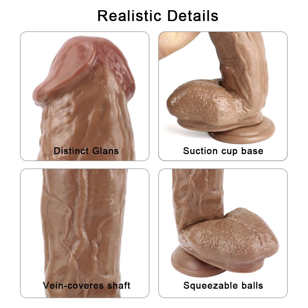 Huge Realistic Dildo for Women with Suction Cup Soft Fake Penis Anal  Sex Toys for Woman Men