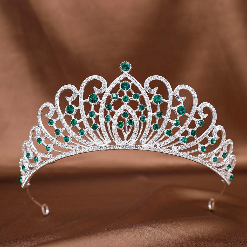 European and American Crown Princess Headwear Wedding Water Diamond Alloy Hair Accessory Full Diamond Crown Makeup Styling Updo Accessory