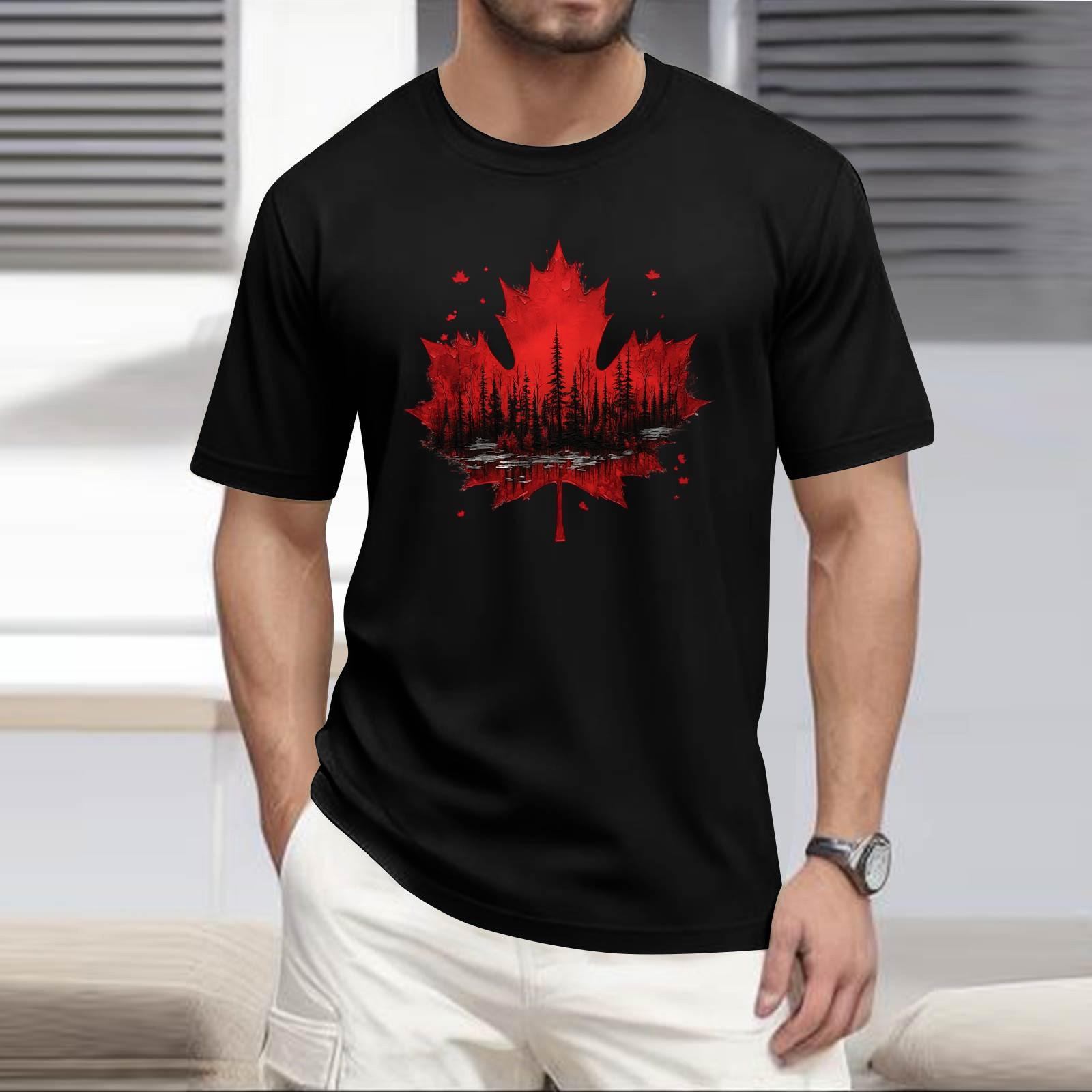 

Мужская повседневная футболка с круглым вырезом и короткими рукавами с принтом M чёрный