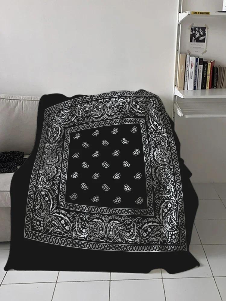 Bandana Pola Flanel Selimut Sofa Tempat Tidur Portable Fleece Throw Lucu Mewah Seprai Throws Blanket Queen King Twin Size