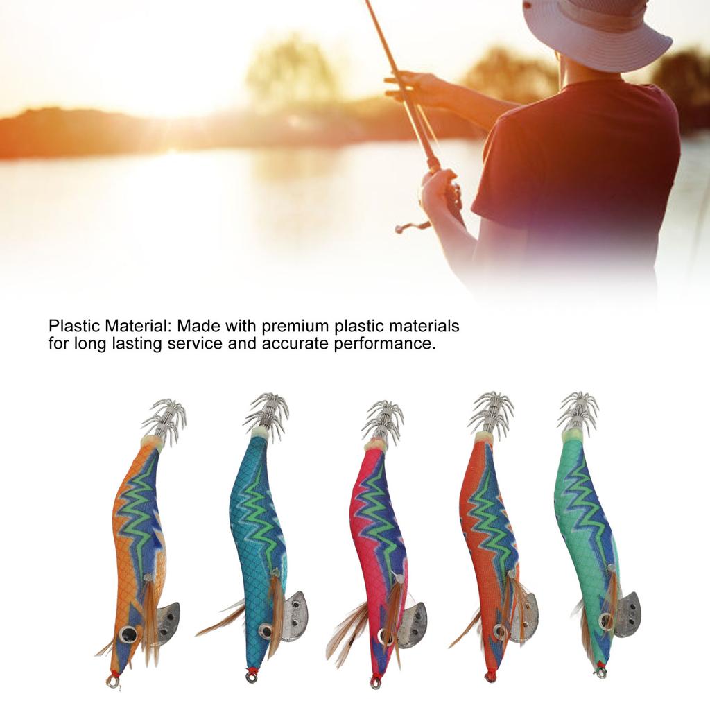 5PCS Shrimp Lure Luminous Baits Plastic Artificial Jig Hooks Fishing Tackle for Freshwater Saltwater Fishing Outdoor Type 2.5