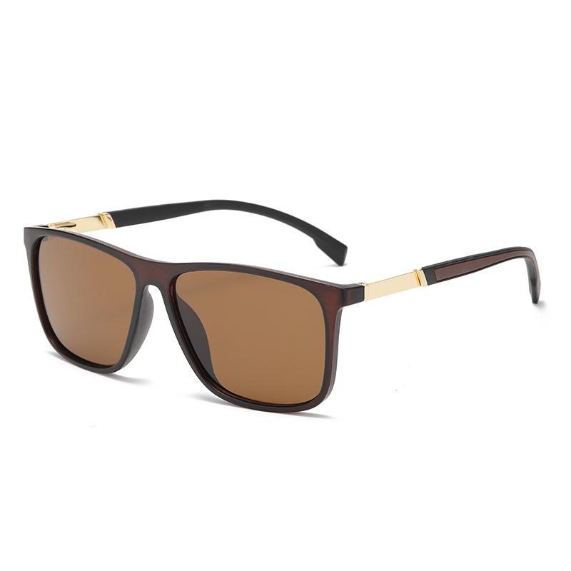 Fashion polarized sunglasses European and American box high-end sunglasses men's driving UV protection sunshade glasses large frame