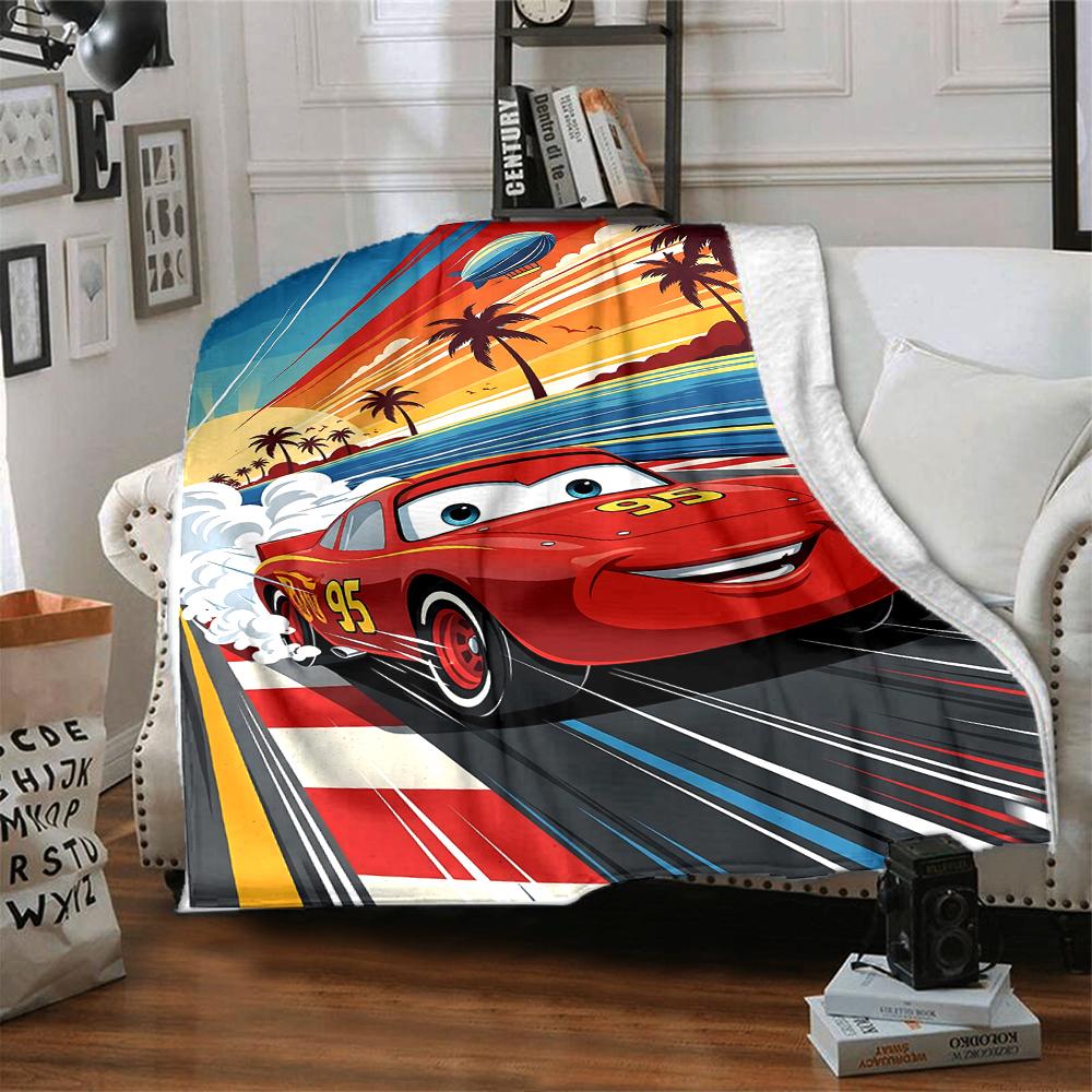 Car Adventure Flannel blanket, soft and warm, suitable for beds and sofas, all seasons, portable travel blanket. 073089