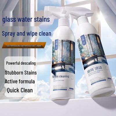 Multifunktionaler Glas- & Spiegelreiniger - Starker Wasserfleckentferner und Entkalker für Türen & Fenster