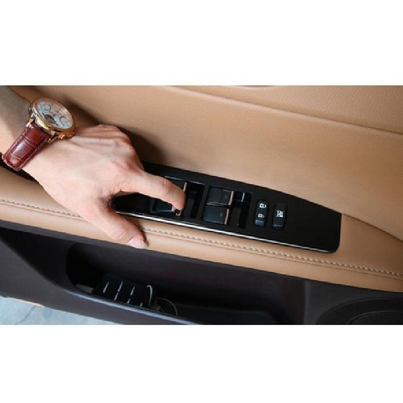 Silver ABS Window Lift Panel Switch Button Trim For Lexus ES250 300h 350 2012-17