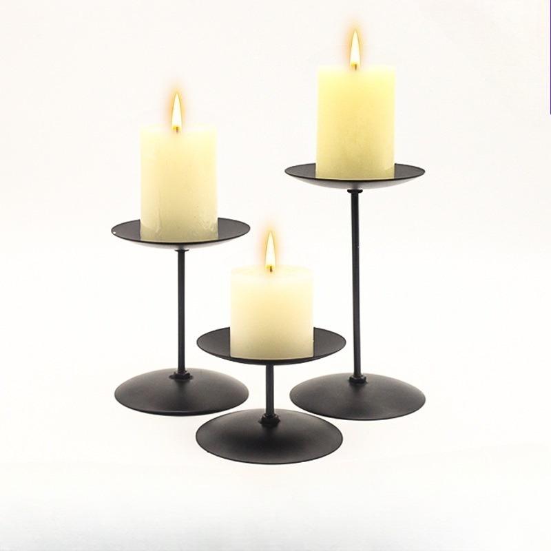 3Pcs Candle Holders for Pillar Candles Tray - Matte Christmas Decorations Indoor,Perfect Centerpieces for Tables,Home Decorator