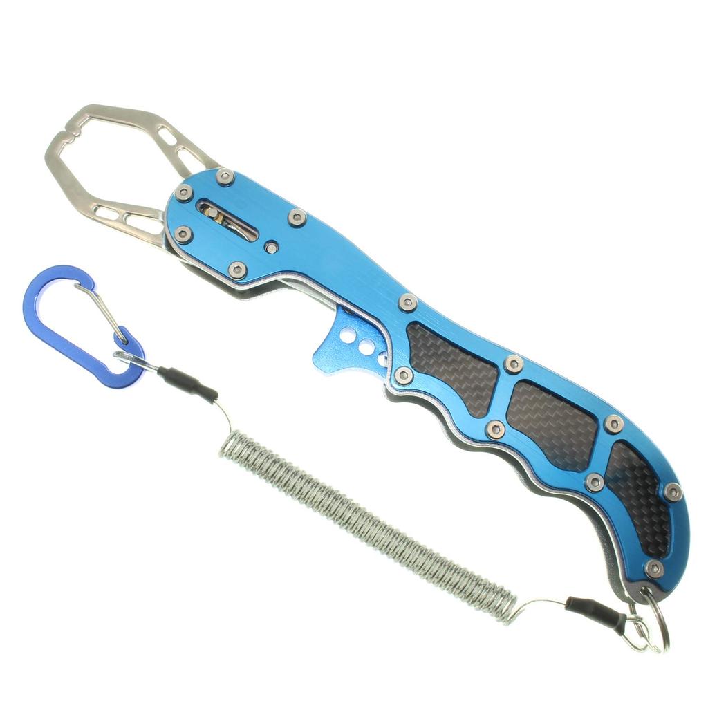 1091 Fish Carbon Fiber Fish Grip (Iregui) Grip, Pistol-Shaped (Blue)