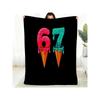 Baseball with Ice Cream, Pattern 67 Flannel Printed Blanket Suitable for All Seasons Suitable for Living Room Office Sofa Travel