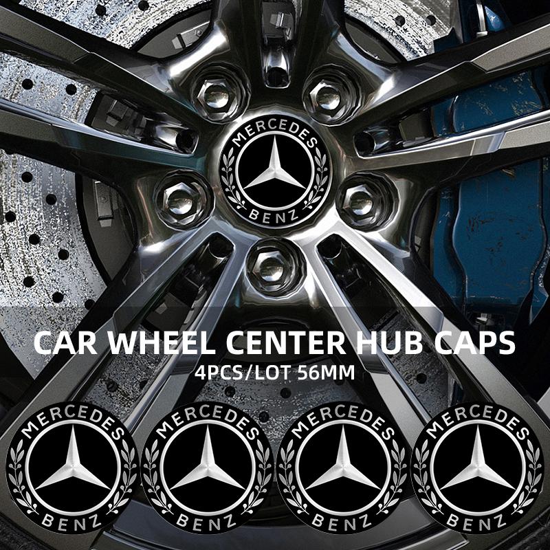 56mm/65mm Car Wheel Center Hub Caps Emblem Badge Stickers Key Case for Mercedes Benz AMG W212 W204 W211 W168 W213 W205 W210 W108 QQ2
