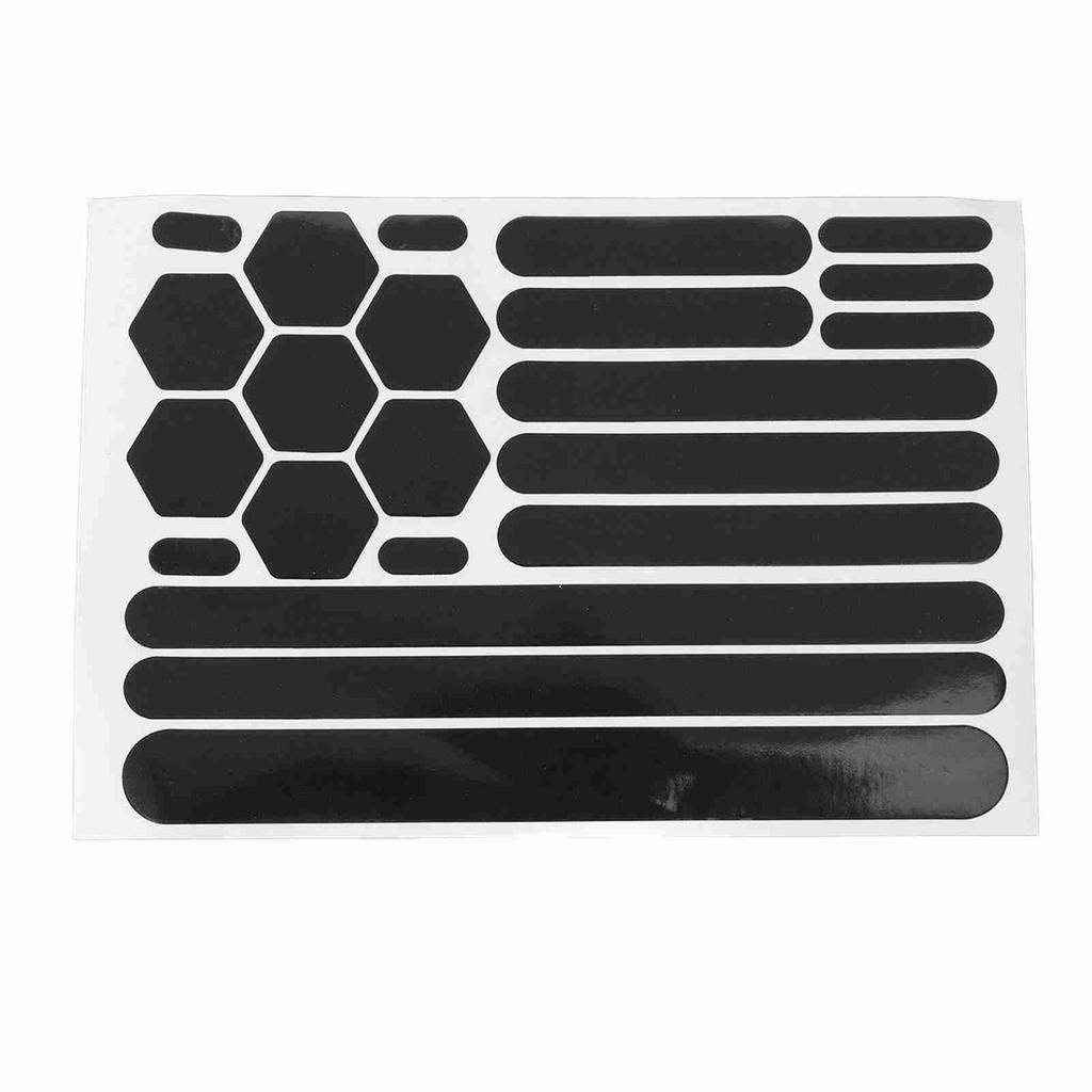 Bicycle Reflective Sticker Black Waterproof High Visibility Strong Adhesion Soft Bike Reflective