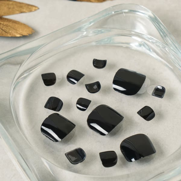 T.I.T.A Punte Pedicure Solide 14 Pezzi (Nero)
