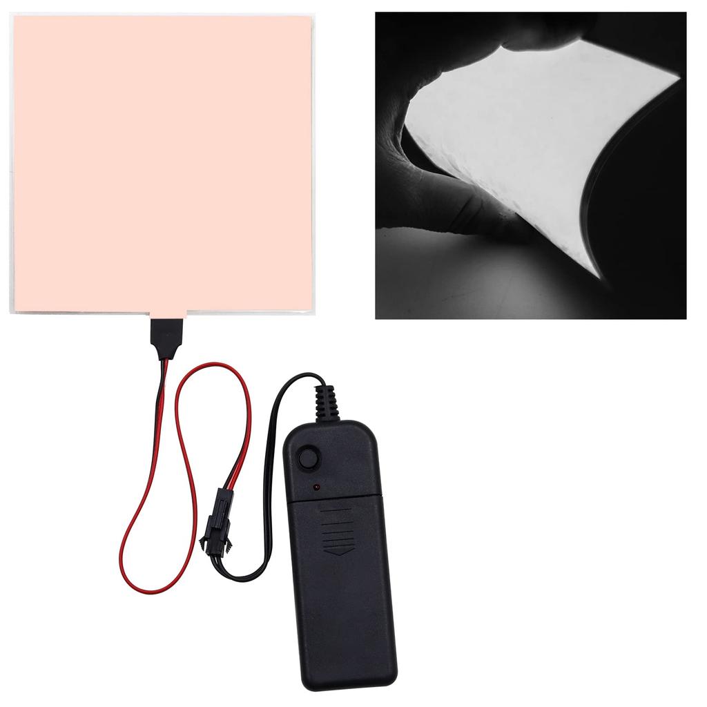 Electroluminescent EL Panel DIY EL Backlit Cuttable Paper Lamp for Holiday and Warning 10cm x 10cm Light, Decorations, Cosplay, Signs,