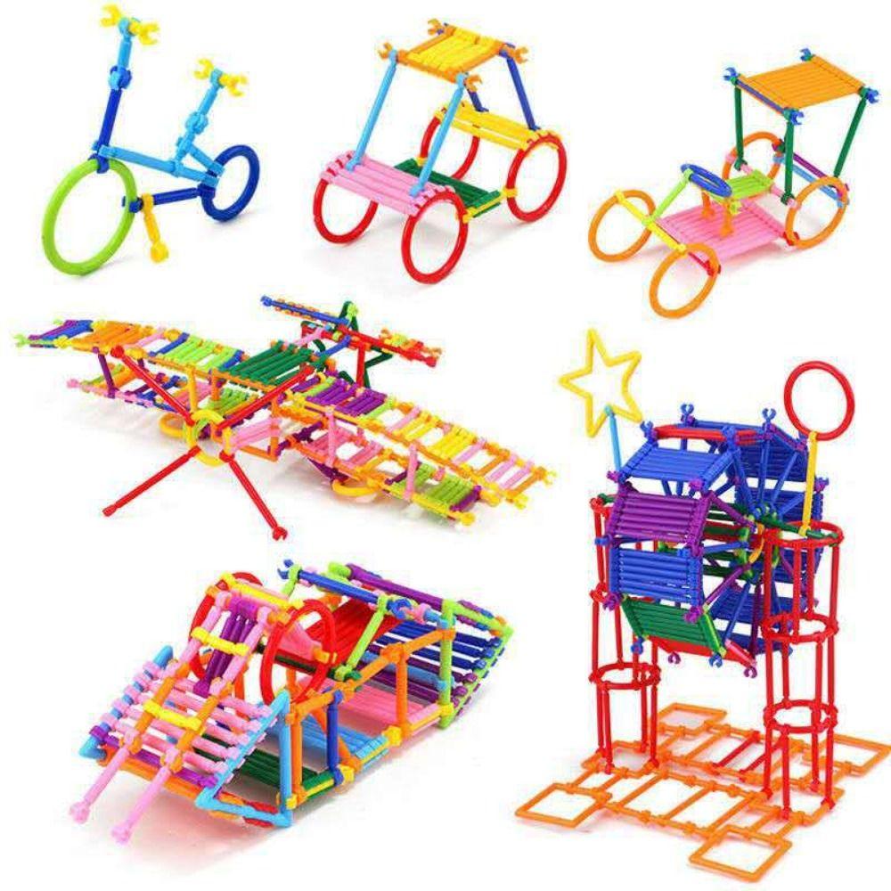 300/500/800/1000/1200Pcs Plastic 3D Building Blocks Children's Montessori Toys  Baby Development