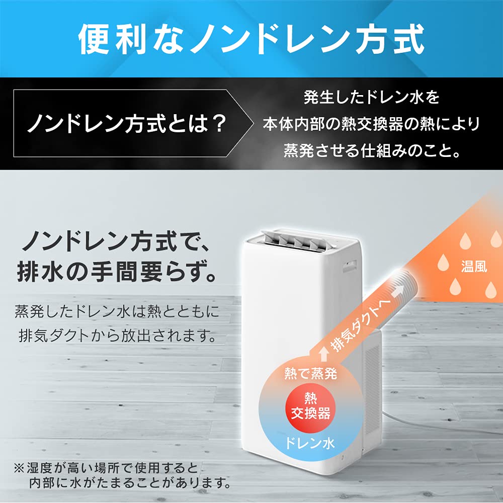 Construction with Dehumidifying Iris Ohyama Portable Cooler Air Conditioner Cooling Air Fan Tatami Dehumidifying Ventilation 2021 Model [No Required]