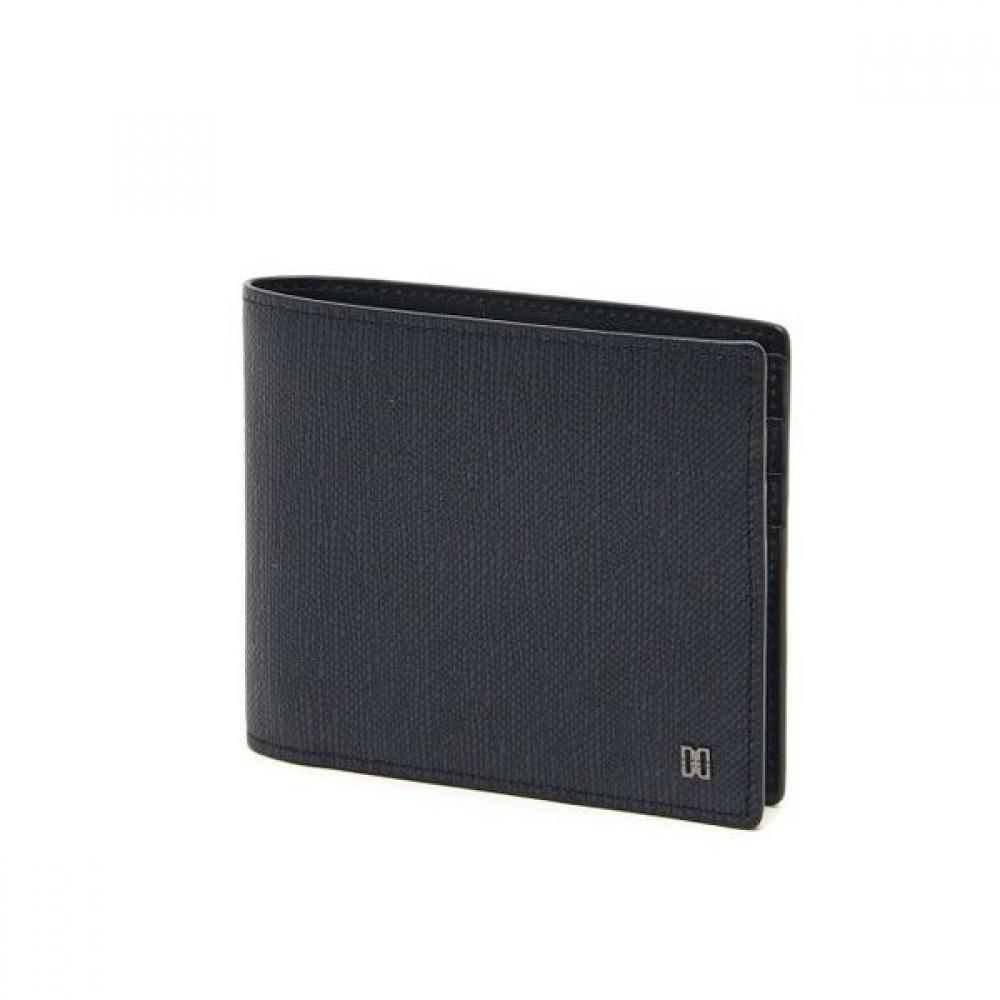 

Daks Black Leather Dd Logo Classic Bi Fold Wallet Single option