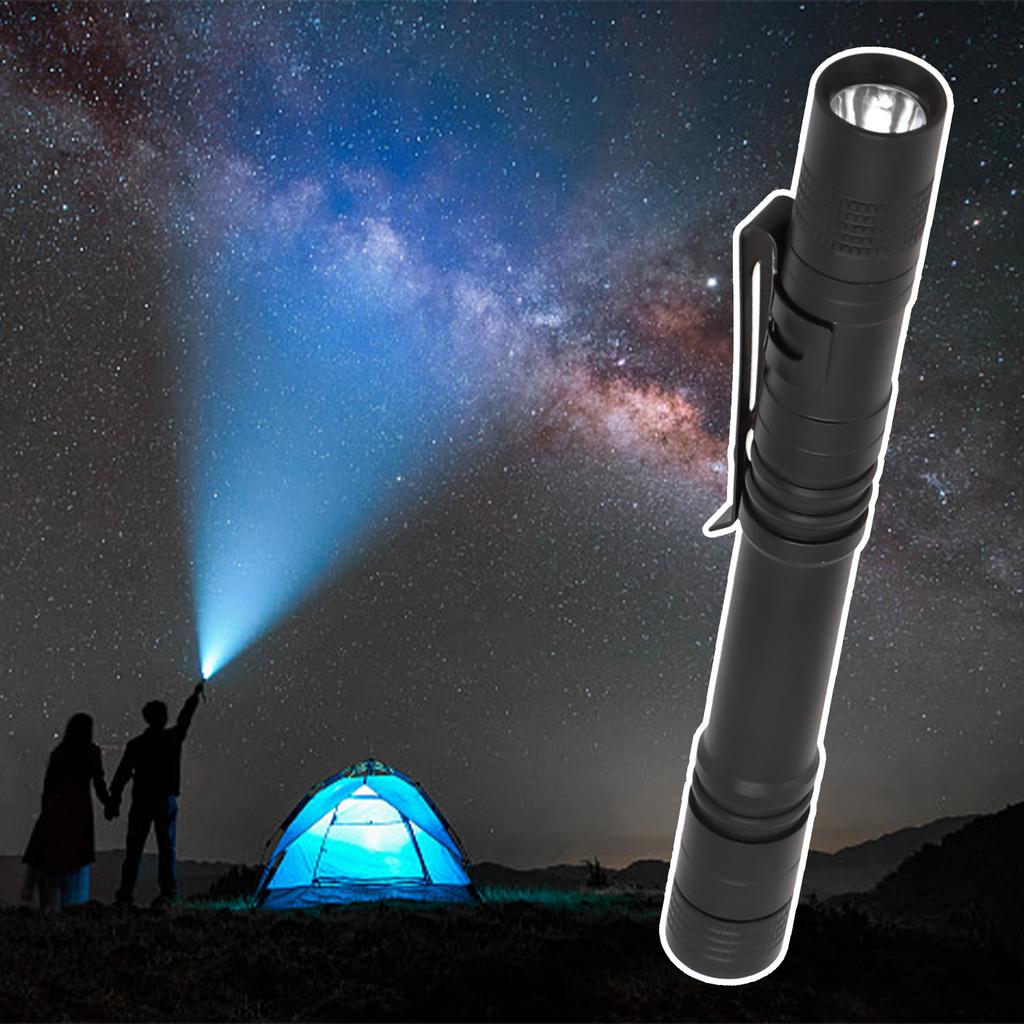 8000LM Mini LED Flashlight Portable Penlight Torch With Clip for Outdoor Camping Hiking Fishing Night Riding Rescue Work Light