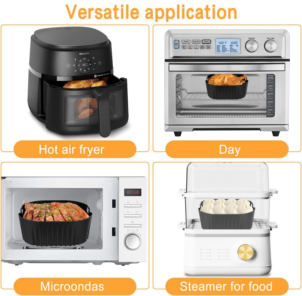 23Cm Xl Xxl Silicone Mold For Air Fryer For Ninja 180Cosori 5.5L/6L/6.1L Phi Series 2000 6.2L Na230 Air Fryer Accessories