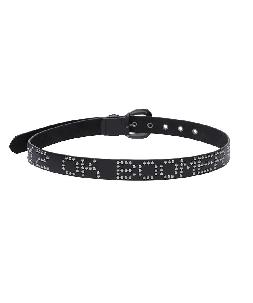 Opeoseu0012 Op. 12 Baddie Stud Leather Belt Black