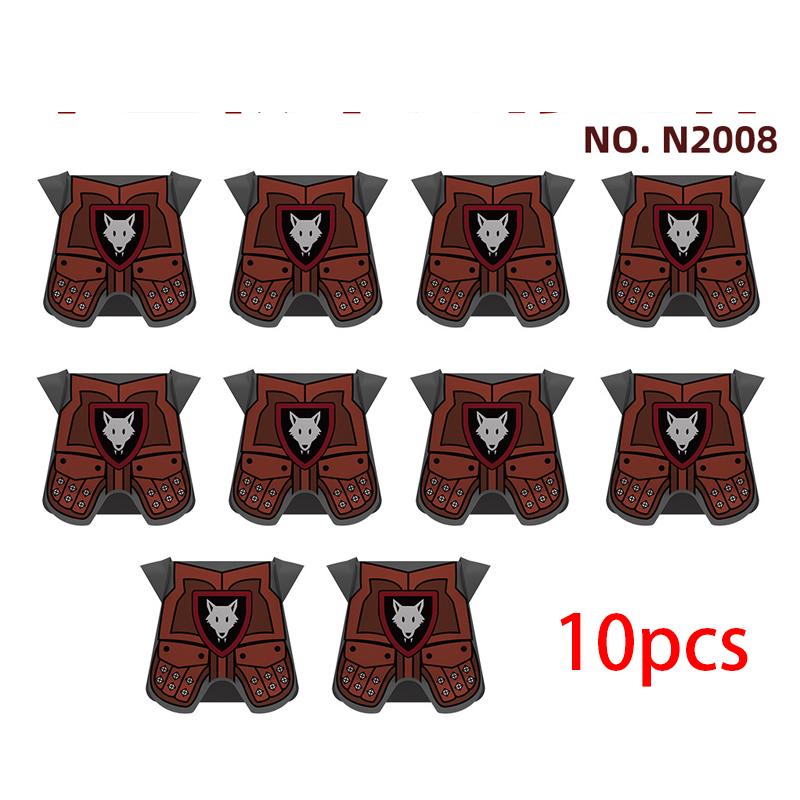 Medieval Knights Figures Accessories Building Blocks Officer Cloak Helmet Cape Armor Shield Black Eagle Red Lion Toys MOC Bricks