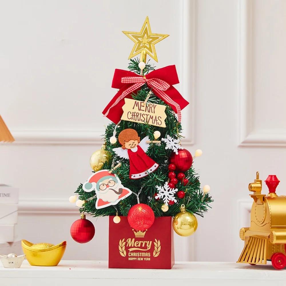 50cm Mini Christmas Tree Package Encryption Simulation Light Up Tree with Decorative Decorations