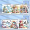 6pcs Diamond Painting Christmas Cards Handmade 5D Rhinestone Embroidery Arts Cards Kits Diamond Painting Greeting Thank You Card