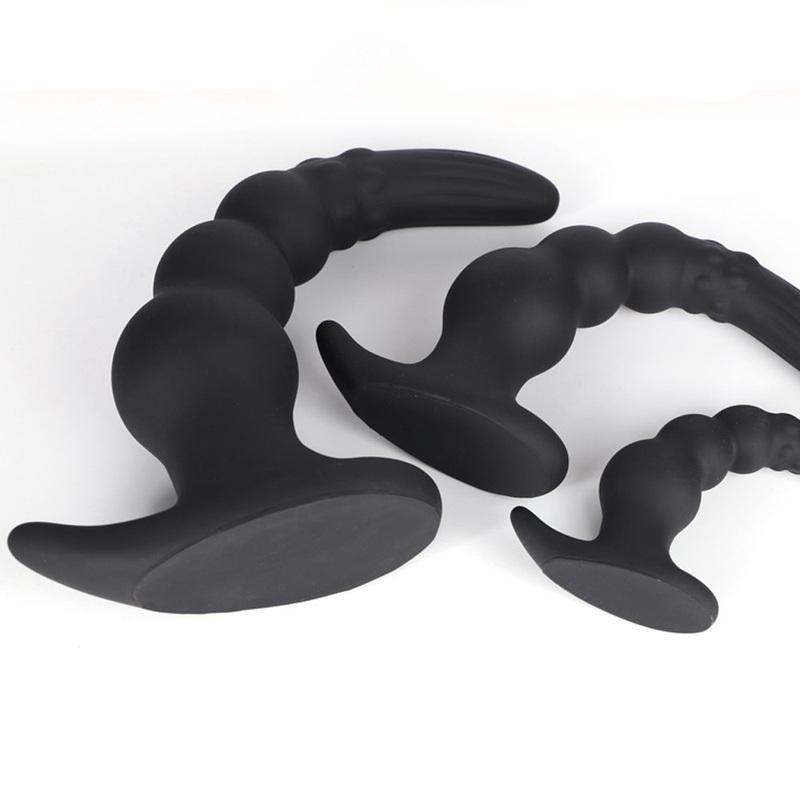 Huge Anal Plug Long Butt Plug Liquid Silicone Anal Beads Vaginal Anal Dildo For Women Men Gay Prostate Massage Soft Buttplug