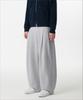 Double Knit Three-Pleat Wide Lounge Sweatpants [Melange Light Gray]
