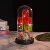 With jewelry box, rose ornament, creative Valentine's Day gift, luminous simulated flower, surprise gift for girlfriend