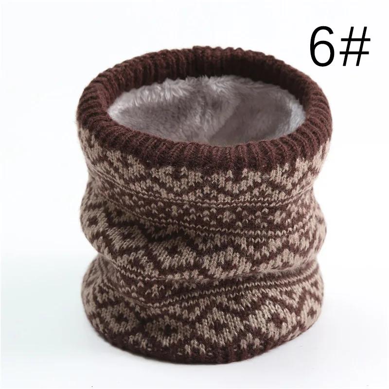 New Knitted Fleecing Thickening Neckerchief Winter Warm for Women Men Soft Muffler Neck Ring Scarf Fashion Outdoor Face Ski Mask