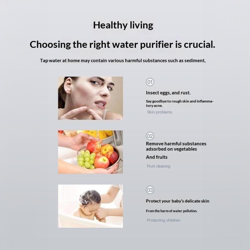 Wasserfilter für Wasserhahn 7-lagige Aktivkohlefiltration Filterelement Herausnehmbar für Hausküche Trinken Kochen