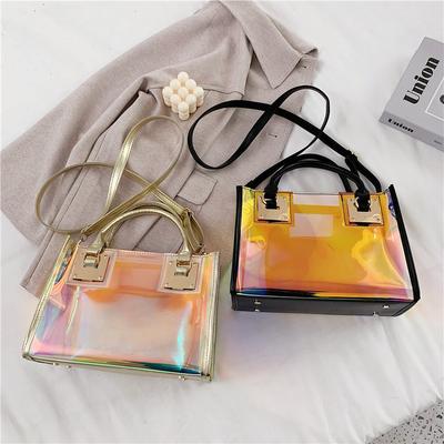 Dopamine Bag Summer Jelly Laser Bag Pvc Handbag Foreign Style Women's Bag Shoulder Messenger Bag Transparent Bag