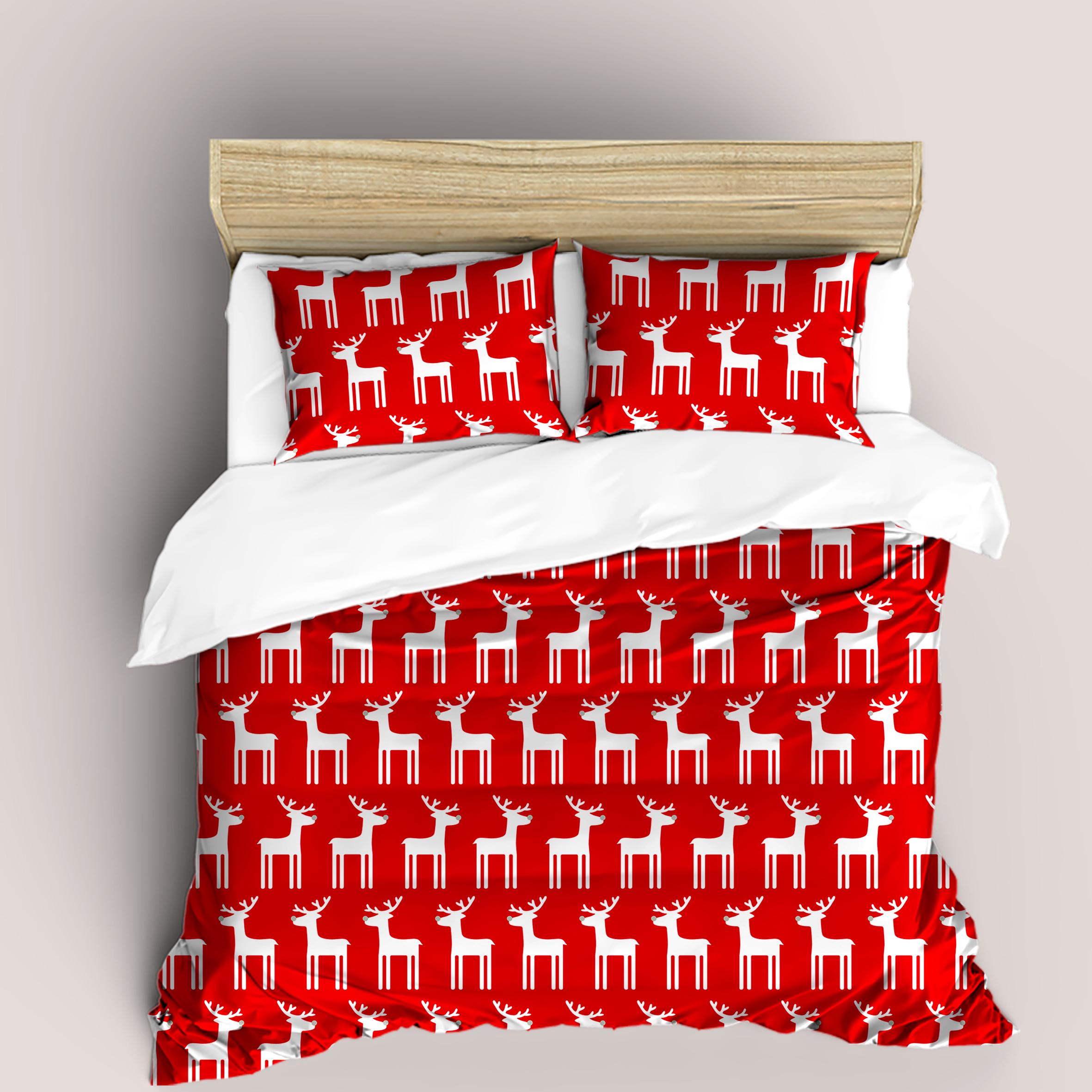 

Dropship Wholesale Customized Christmas Bedding New Year Gift Comferter Bed Set Warm Comfortable King Size Bedding Set Cover 3d (135x200cm)